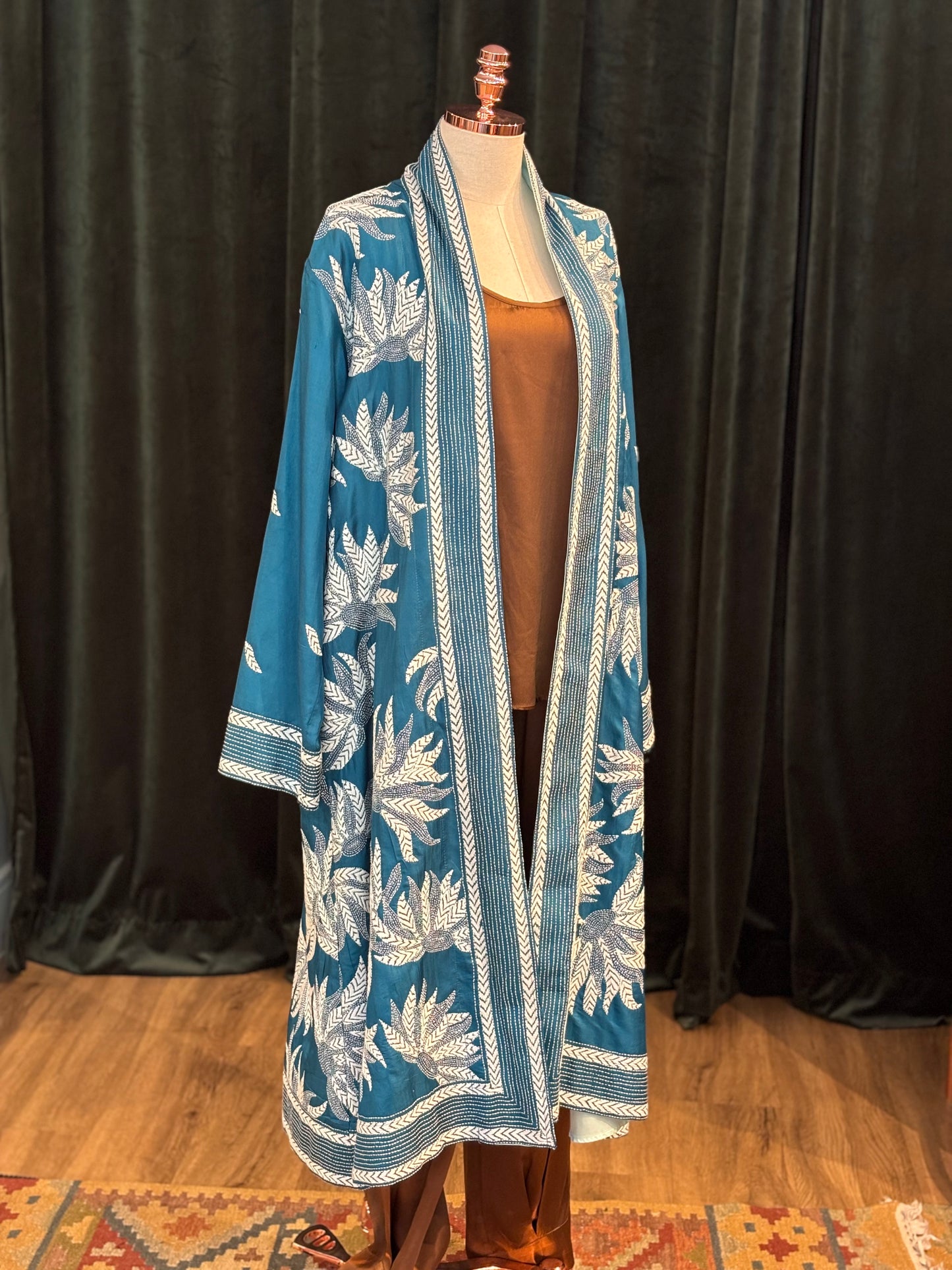 Overcoat KHANTA Marigold azul petróleo