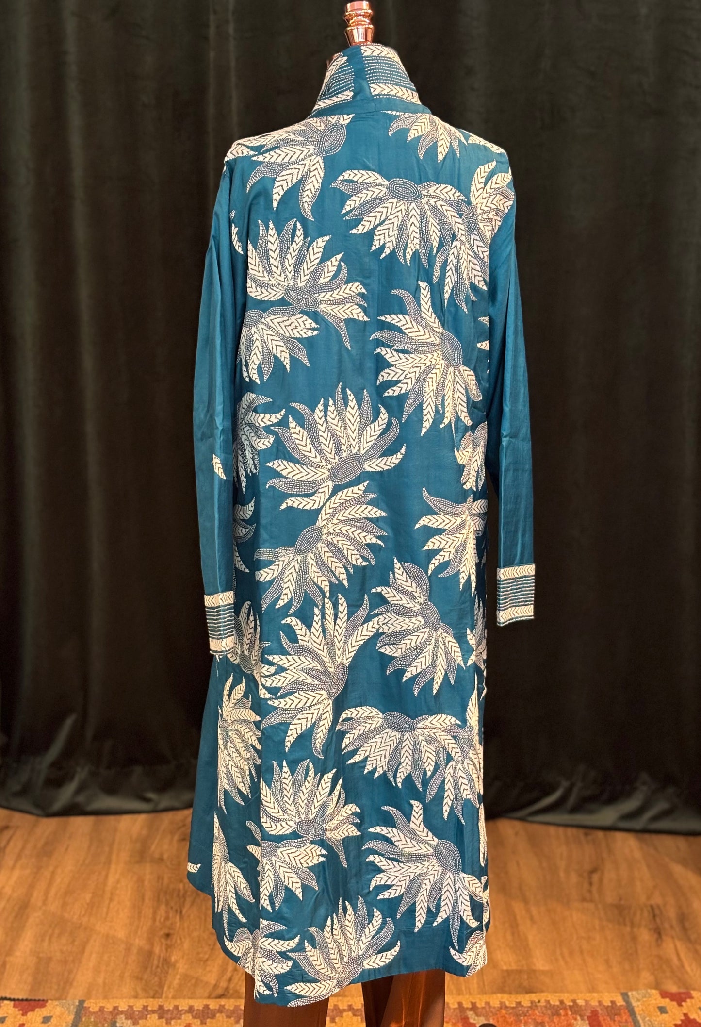 Overcoat KHANTA Marigold azul petróleo