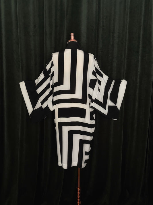 KIMONO GEOMÉTRICO seda