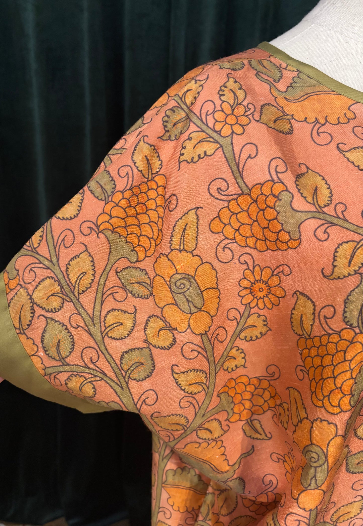 Vestido LaPLage seda tussar peach