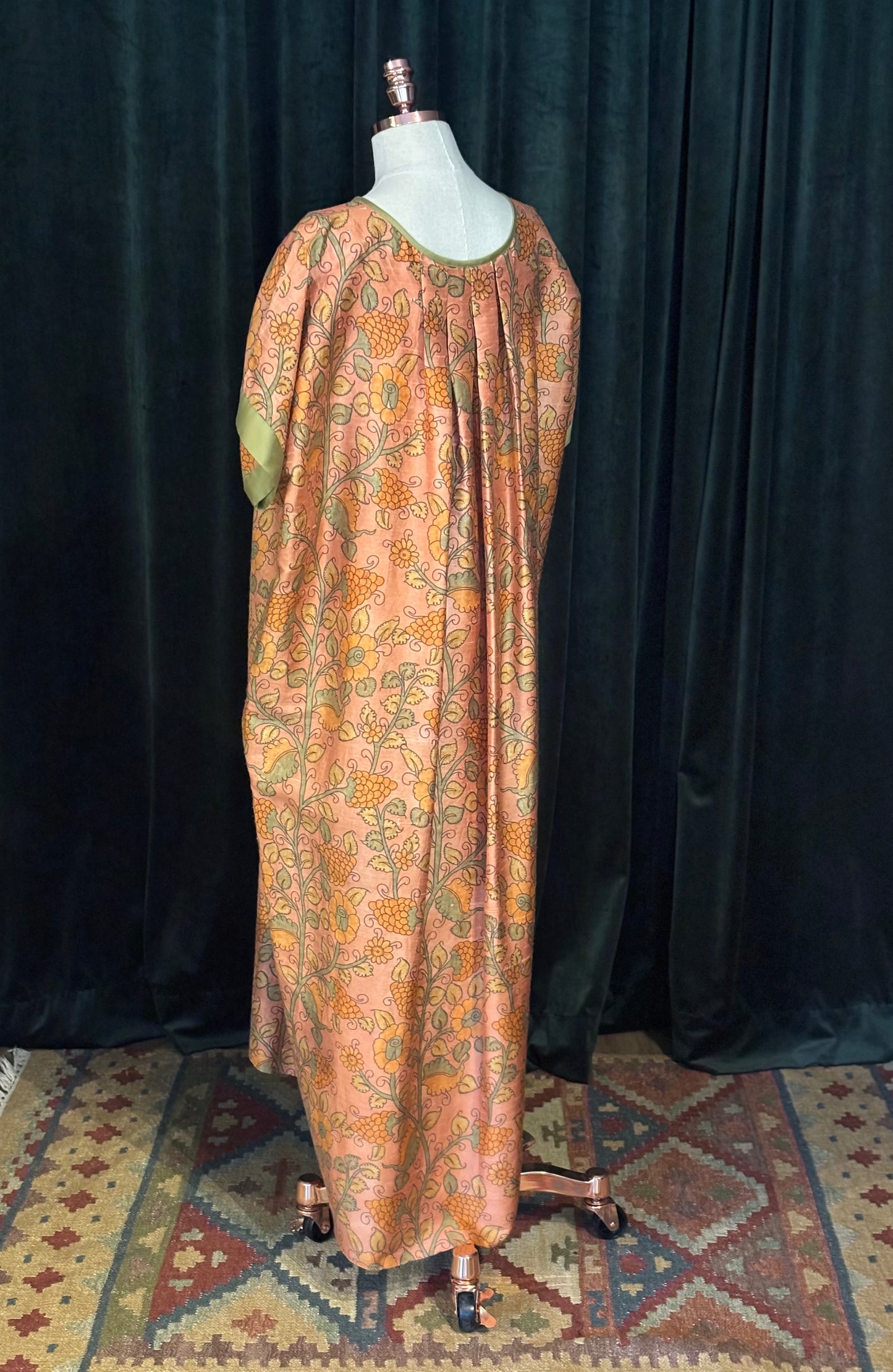 Vestido LaPLage seda tussar peach