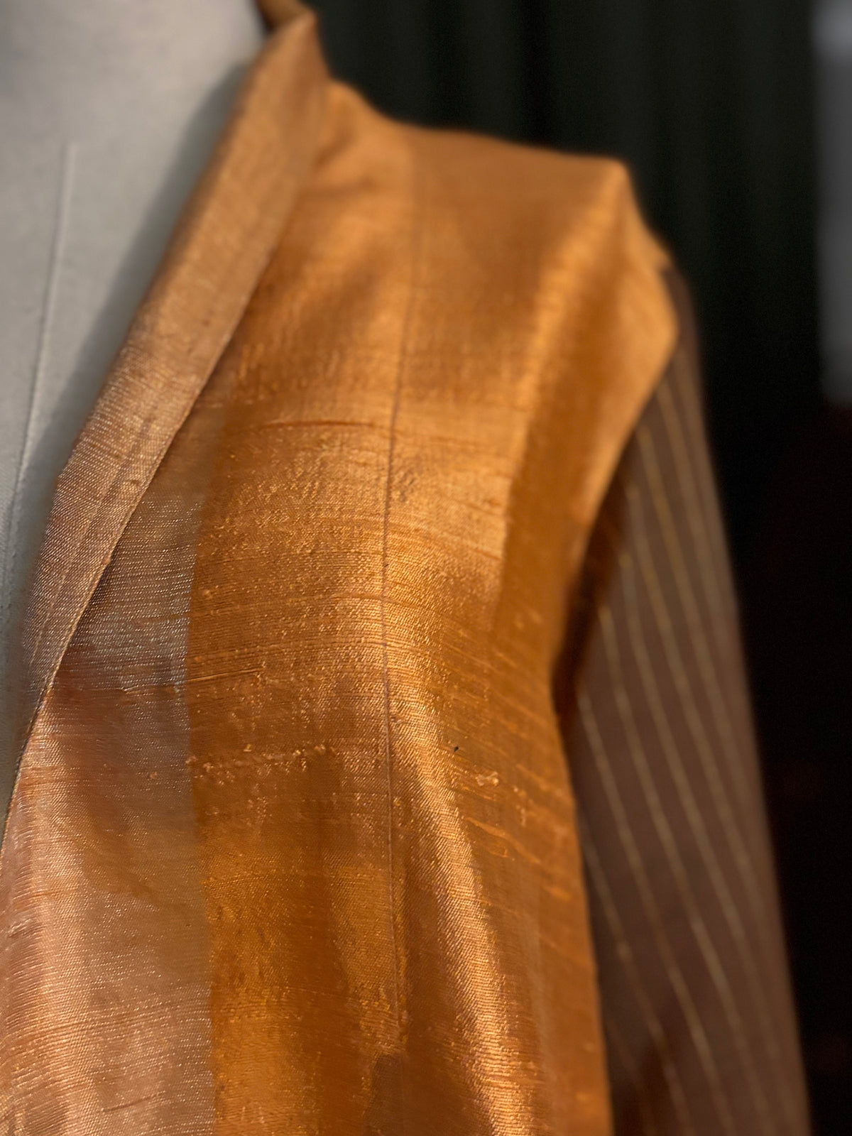OVERCOAT seda Tussar ocre