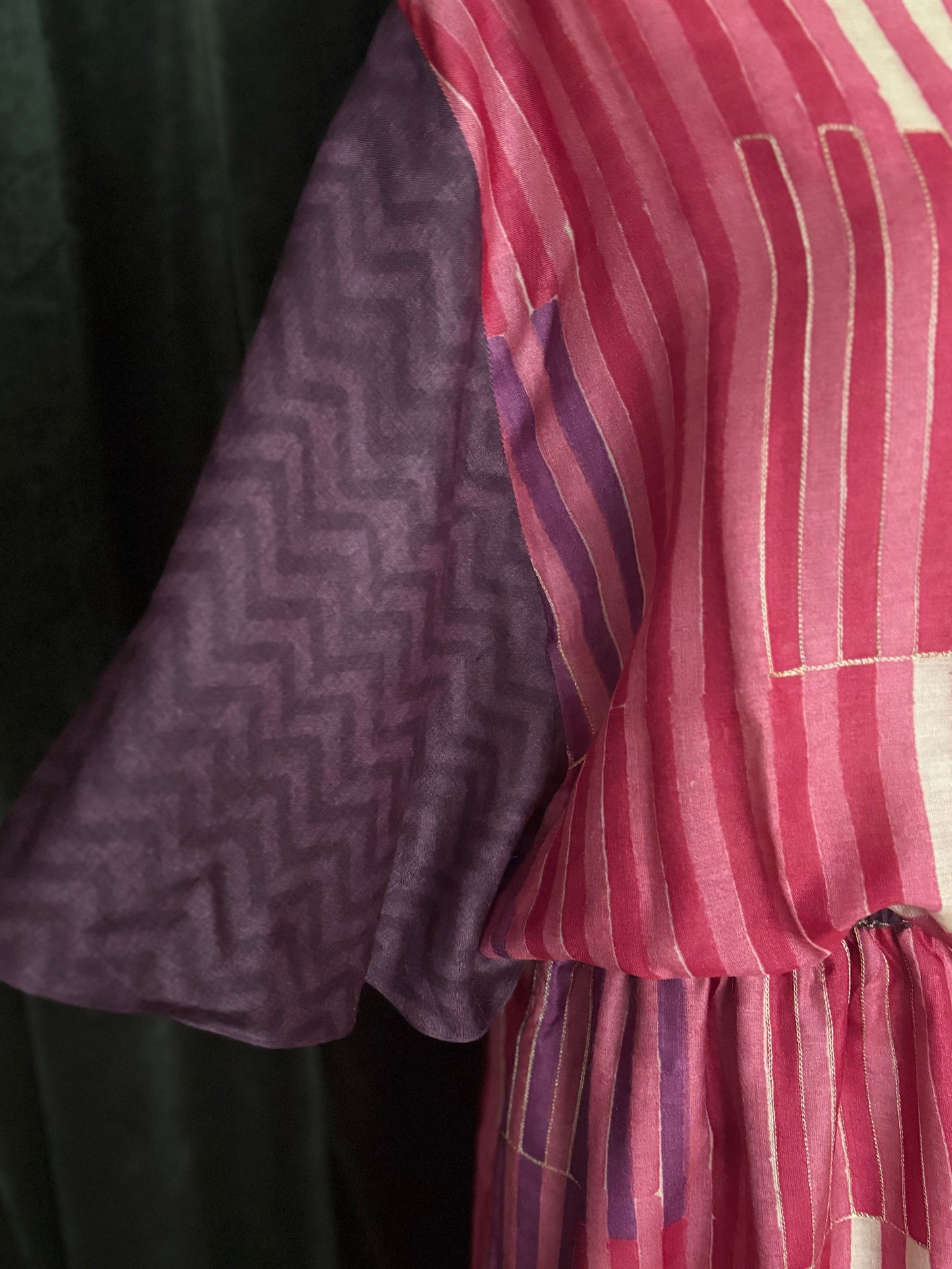 NISHAAT pink mugha silk dress