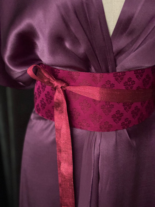 Cinto OBI TANCHOI fúcsia/verde