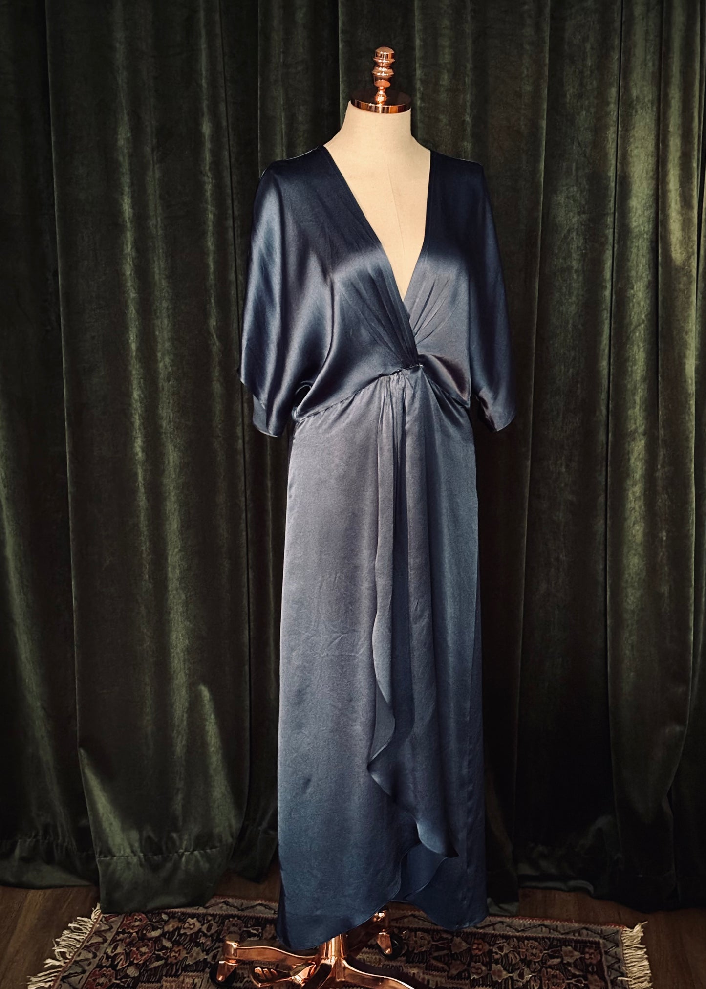 Vestido ATHENA seda navy