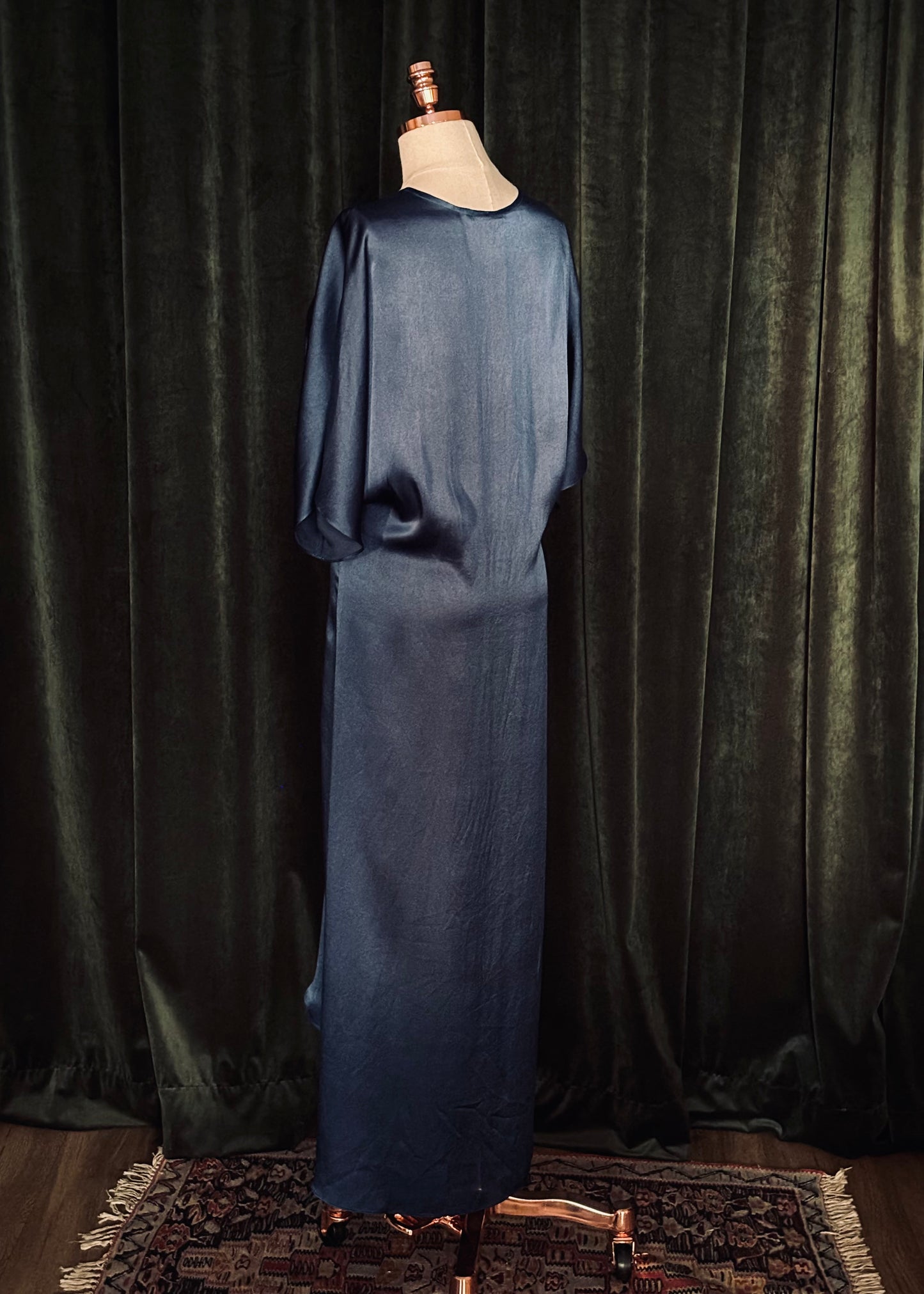 Vestido ATHENA seda navy