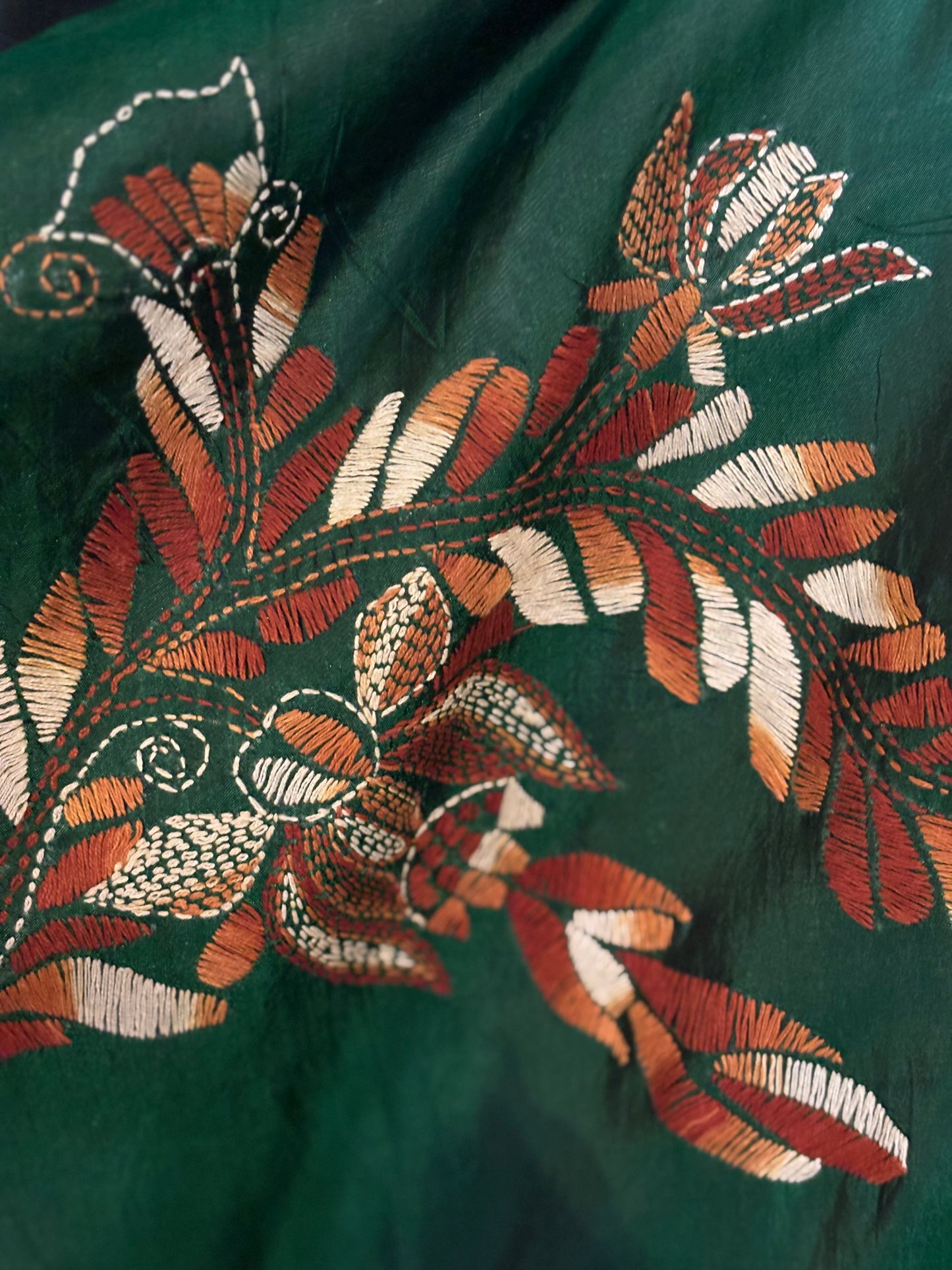 Kaftan KHANTA bordado seda verde