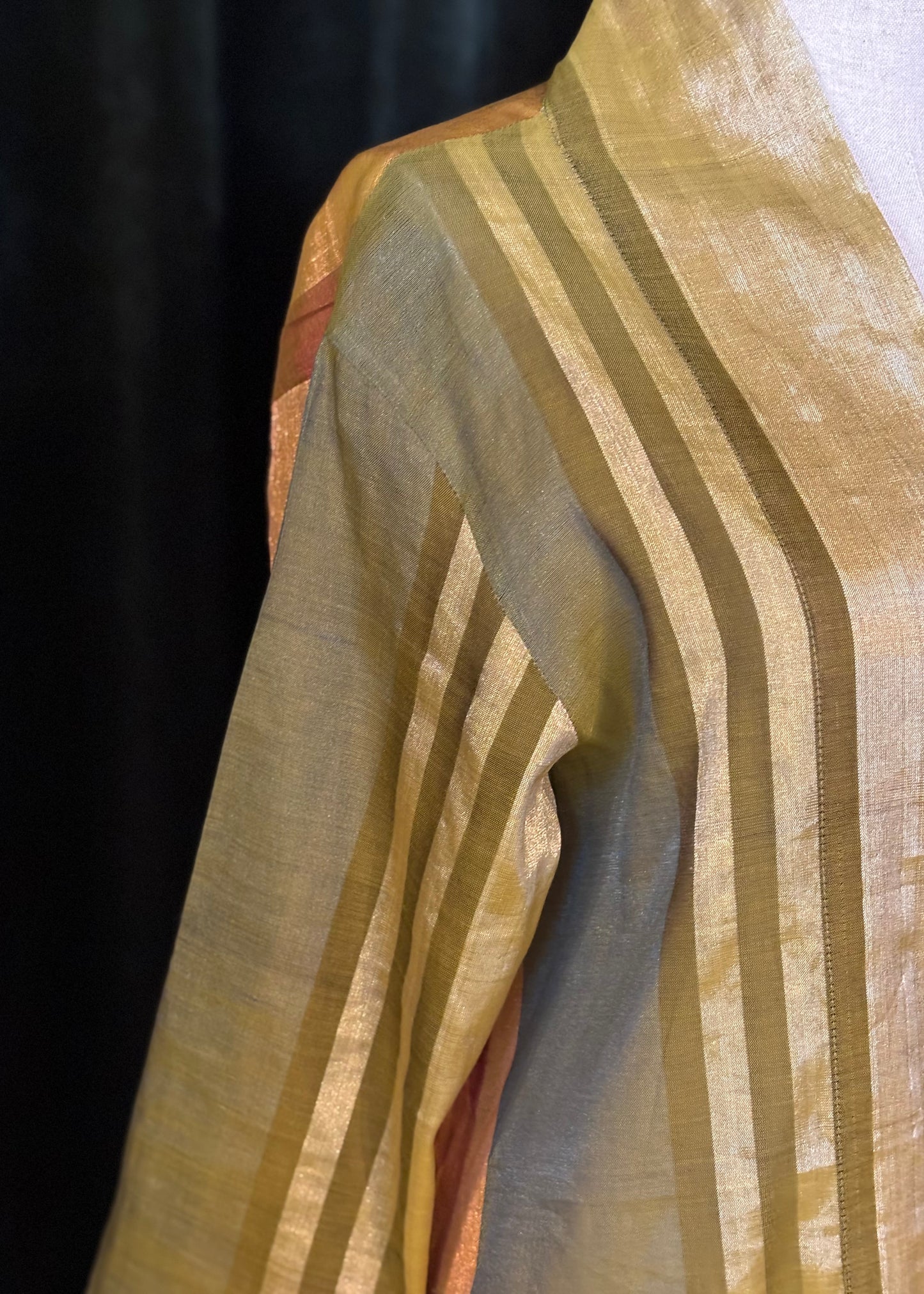 Overcoat BIKHANER silk tissue metalizado amarelo