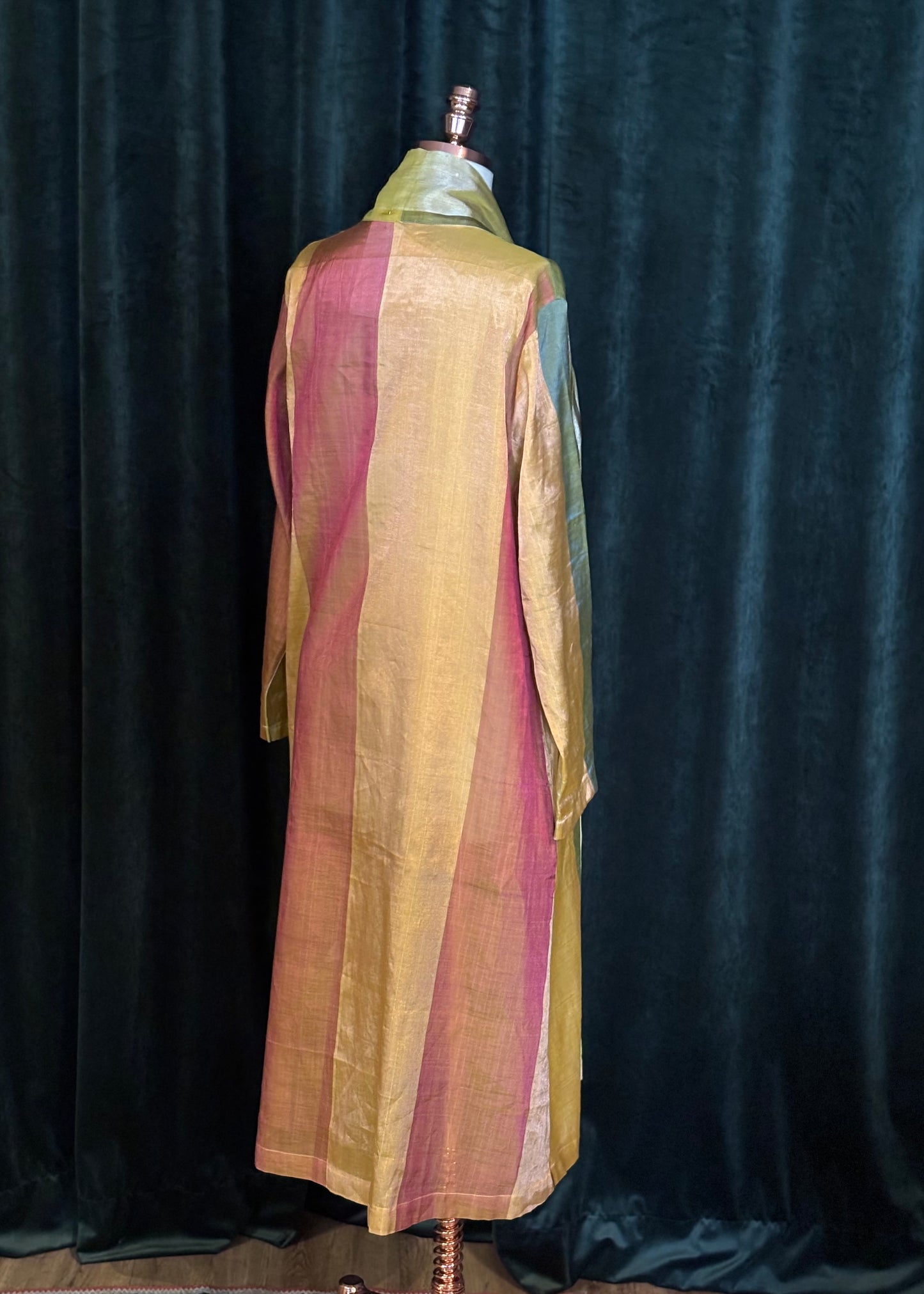 Overcoat BIKHANER silk tissue metalizado amarelo