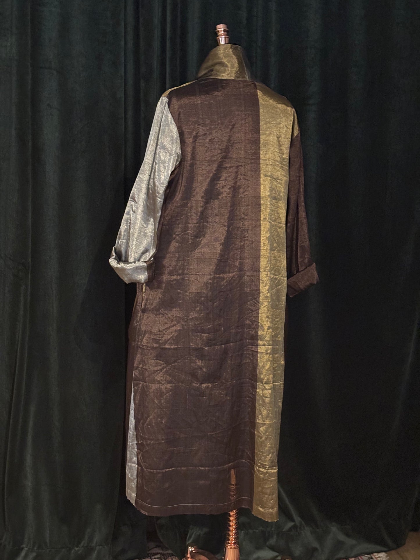 Overcoat BHIKANER silk tissue gold