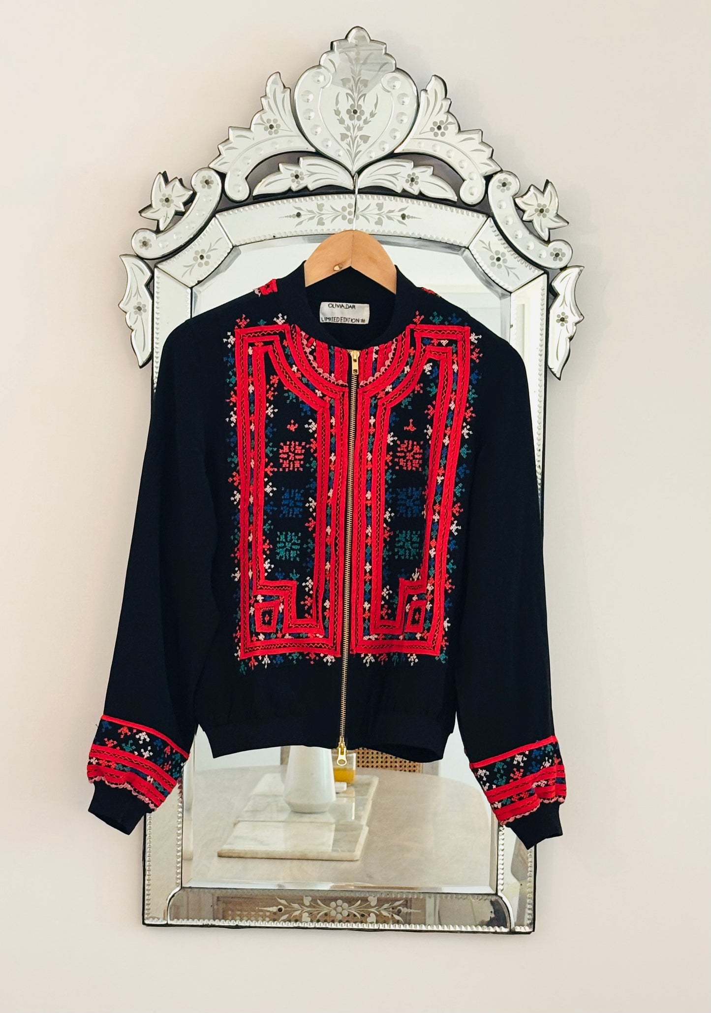 Bomber Baluchi by Olivia Dar preta