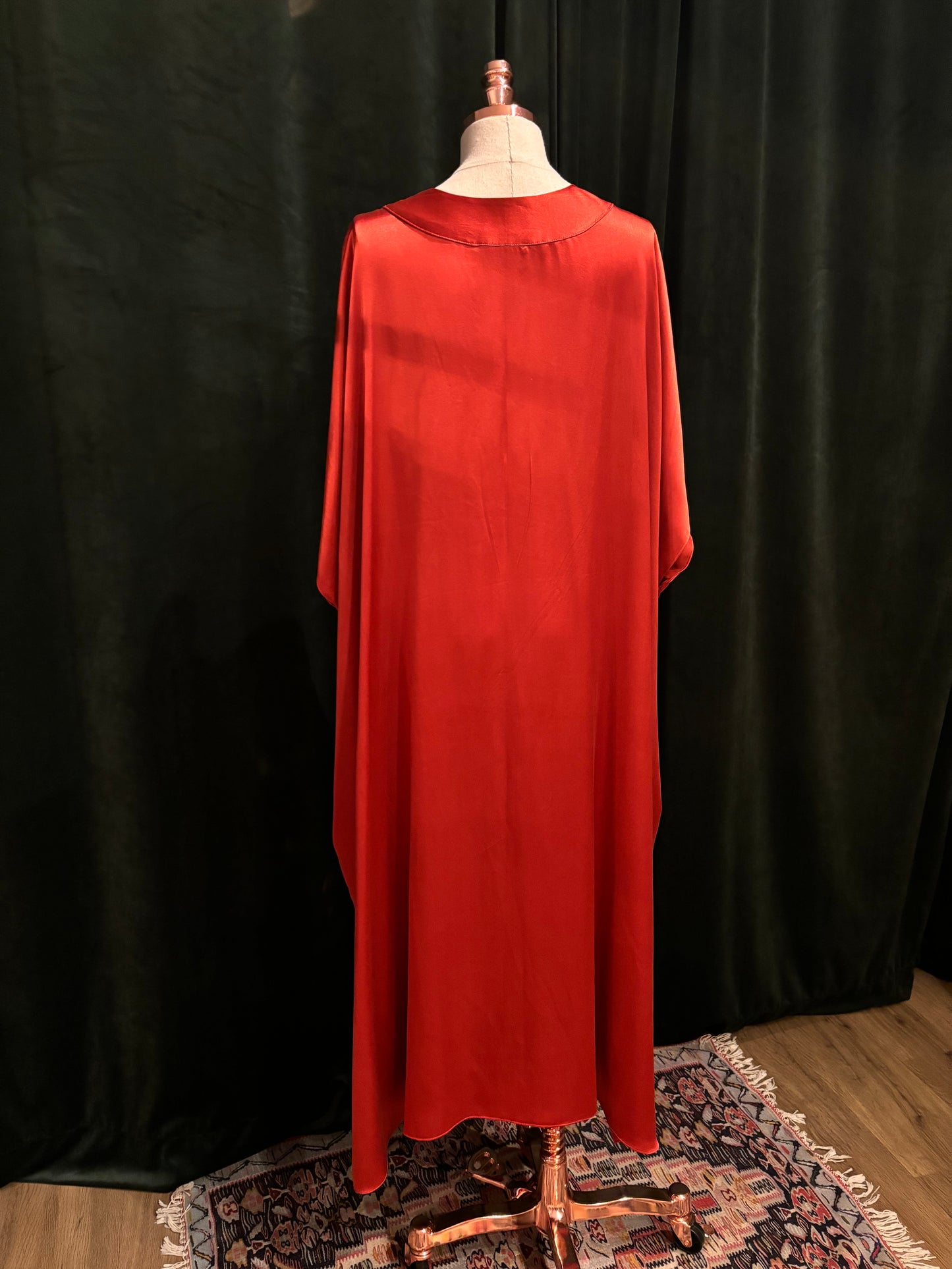Kaftan MALABAR cetim seda rust