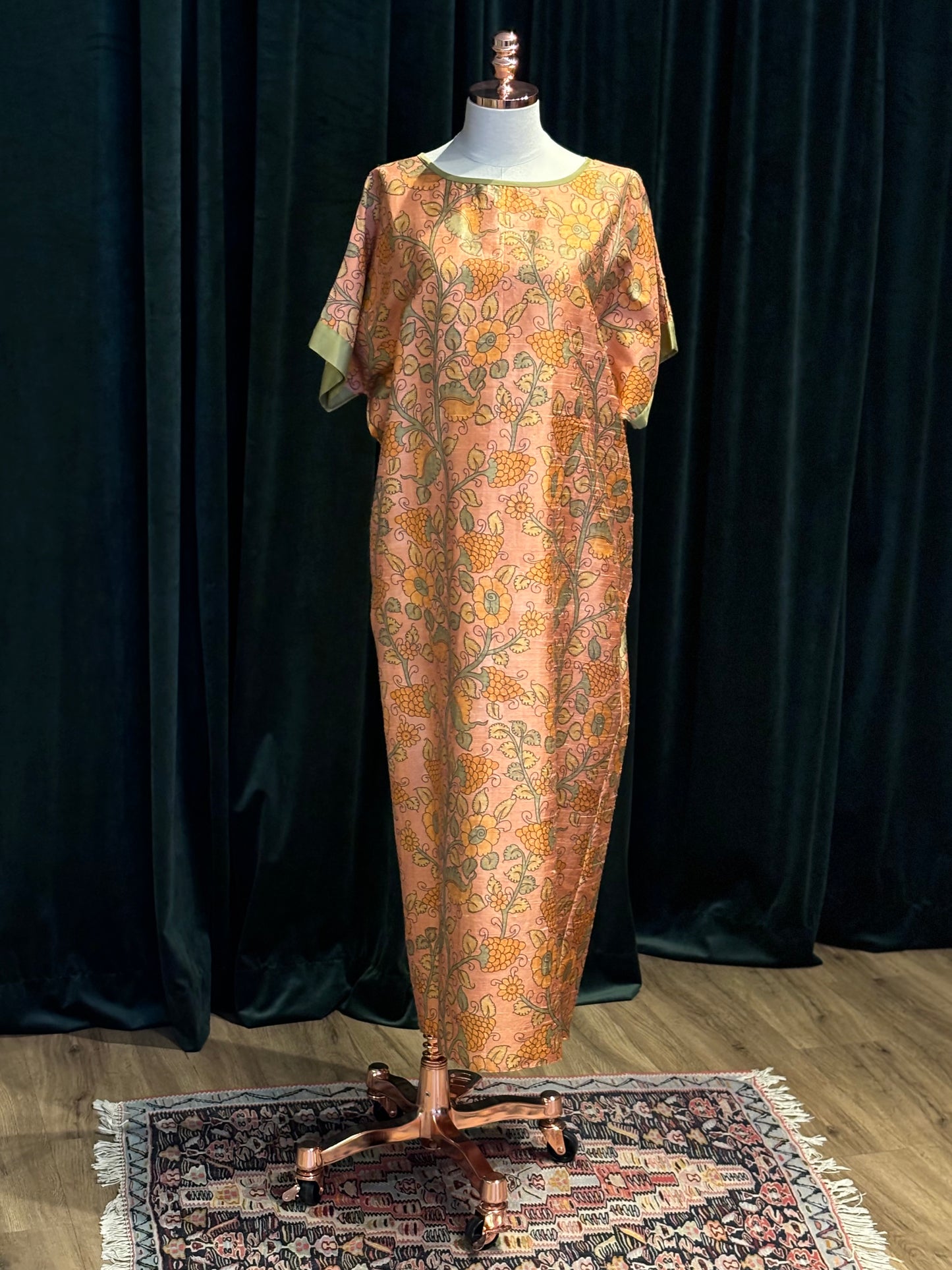 Vestido LaPLage seda tussar peach