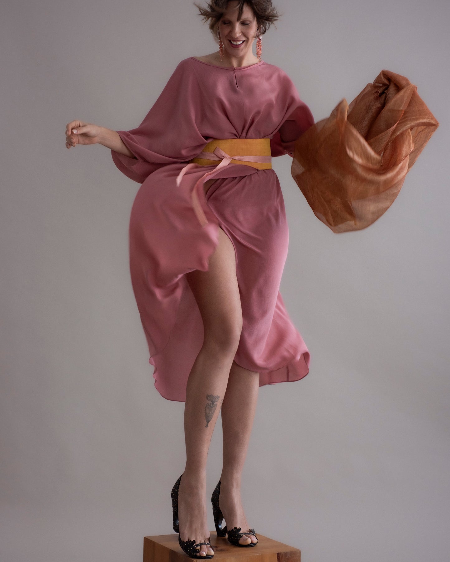 Vestido AMALFI Seda  rosé