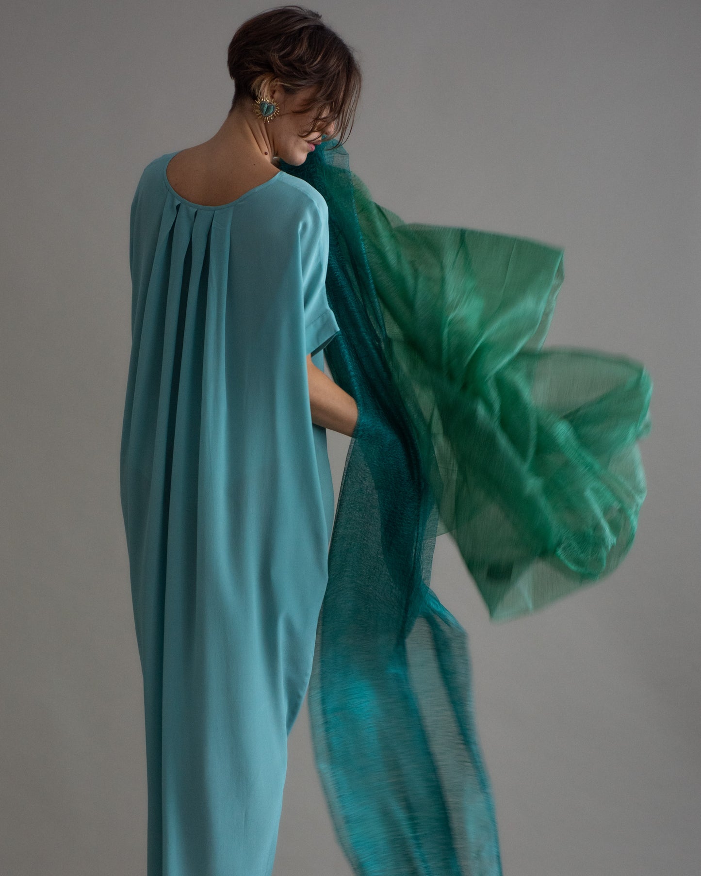 Vestido LA PLAGE seda azul