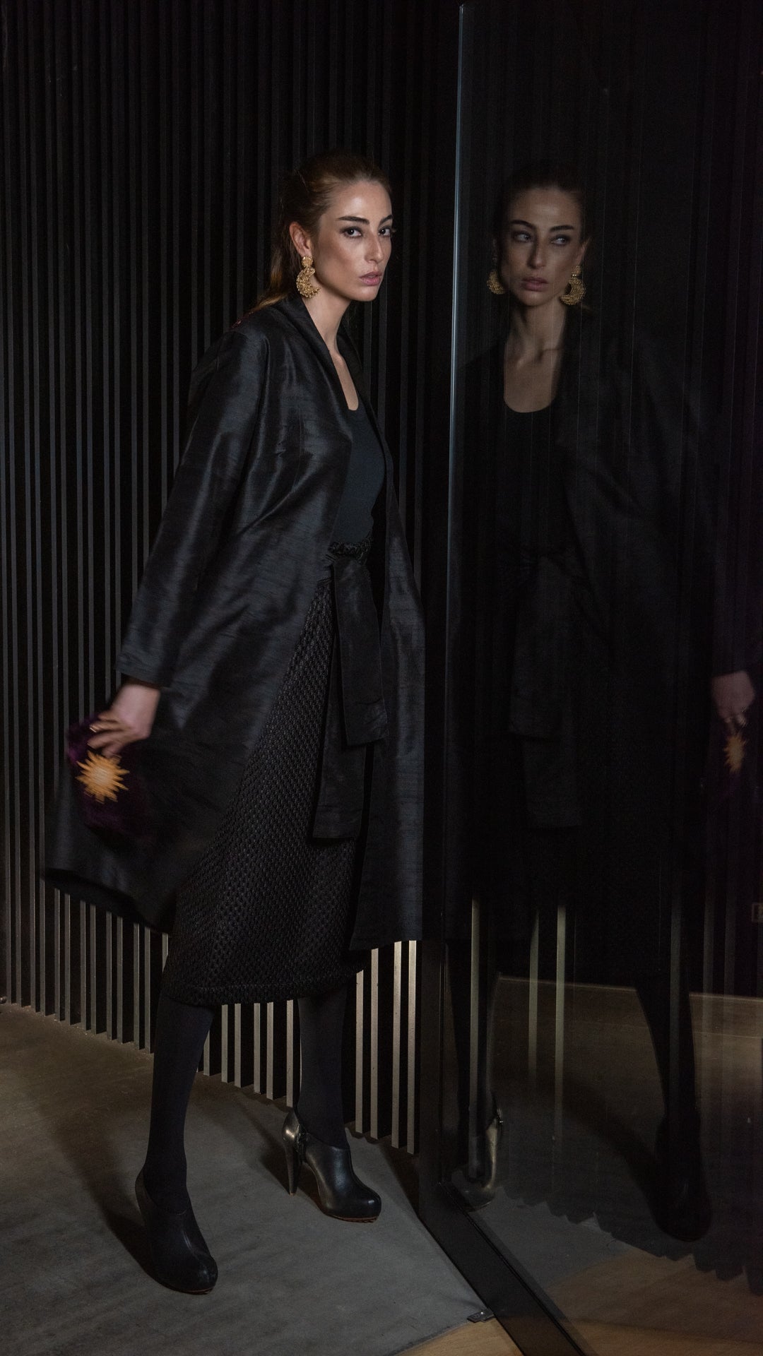 OVERCOAT USBEKI silk & velvet