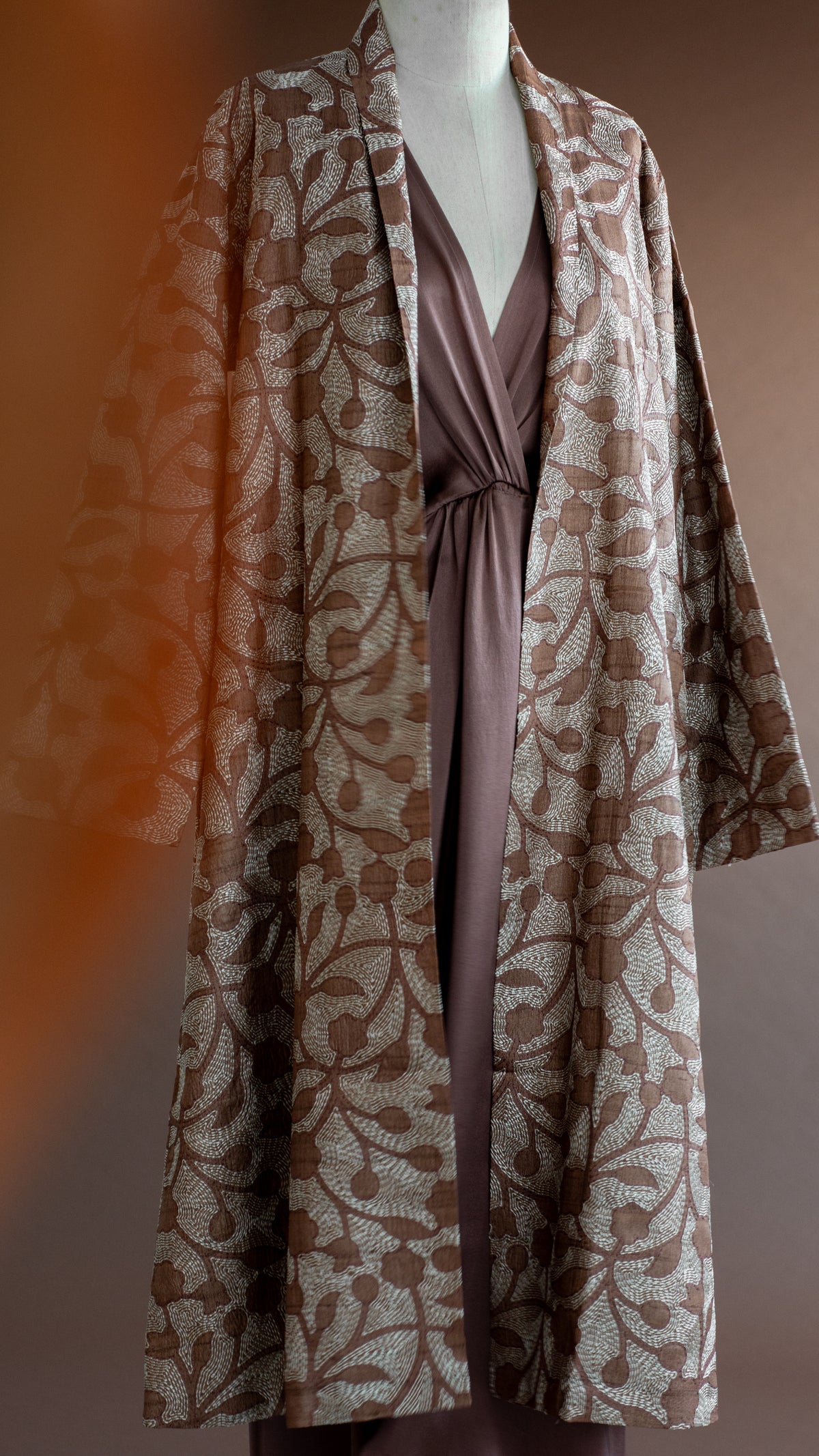 Overcoat TUSSAR BORDADO Marrom