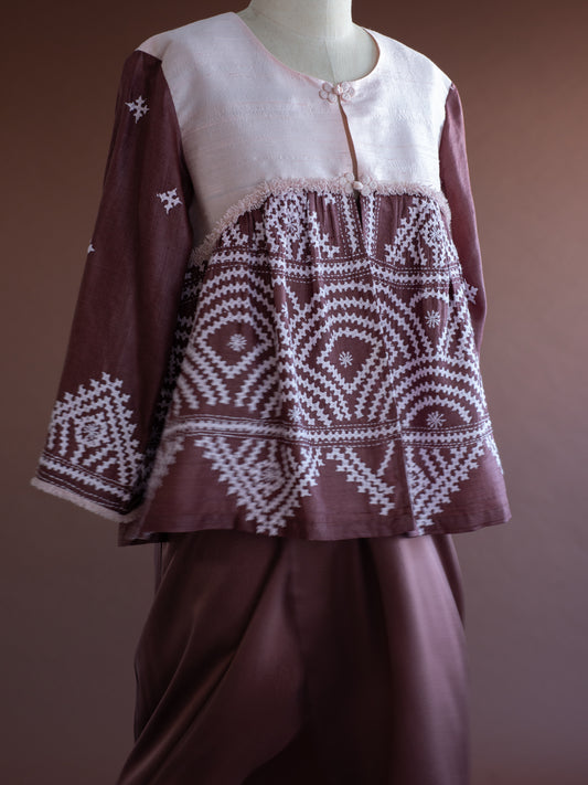 Jaqueta SINDH bordad marrom