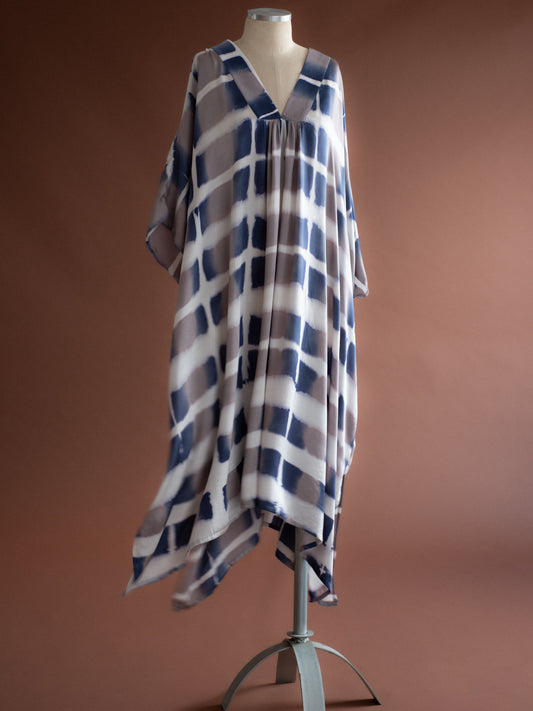 Kaftan IBIZA azul/gelo