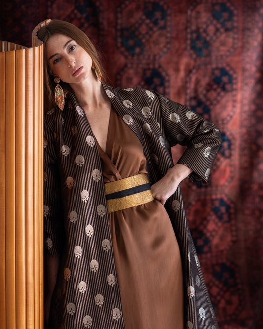 Overcoat Brocado BENARSI preto