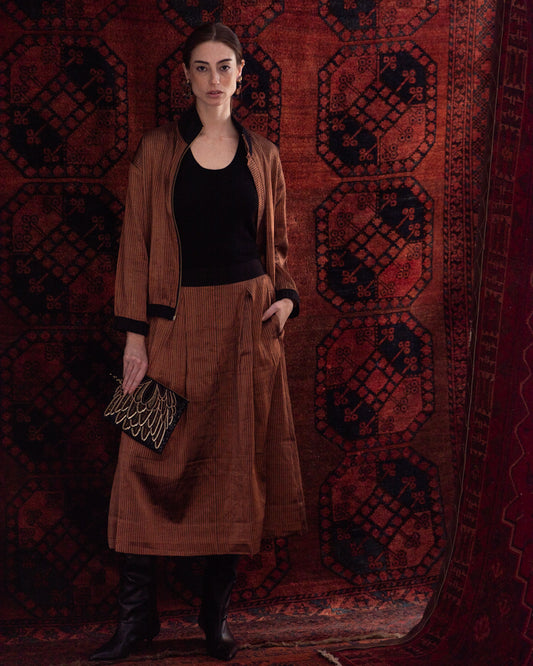BOMBER silk tissue bronze