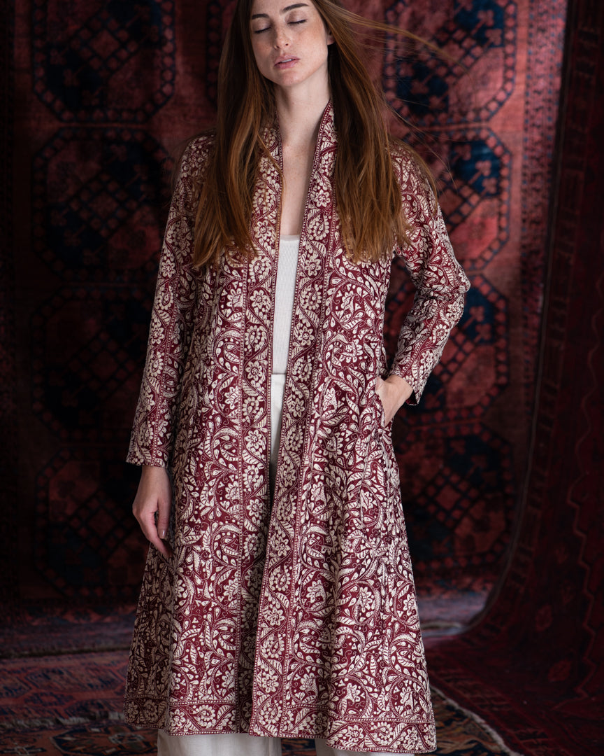 Overcoat KANTHA marsala