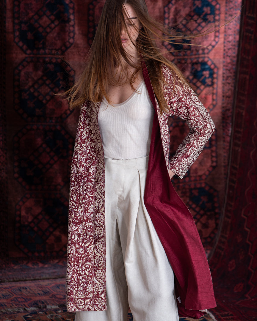 Overcoat KANTHA marsala