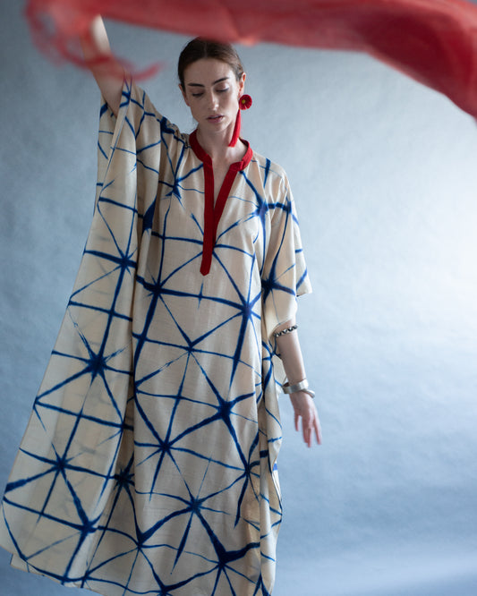 Kaftan EL FENN seda Mugha e shibori