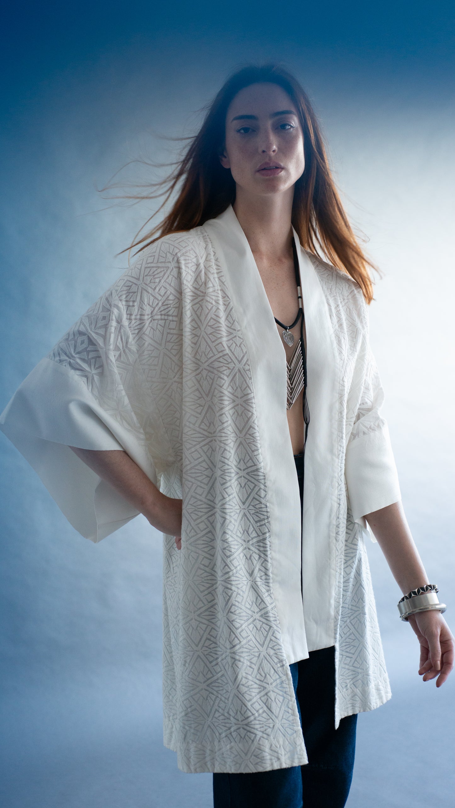 KIimono AGRA bordado branco