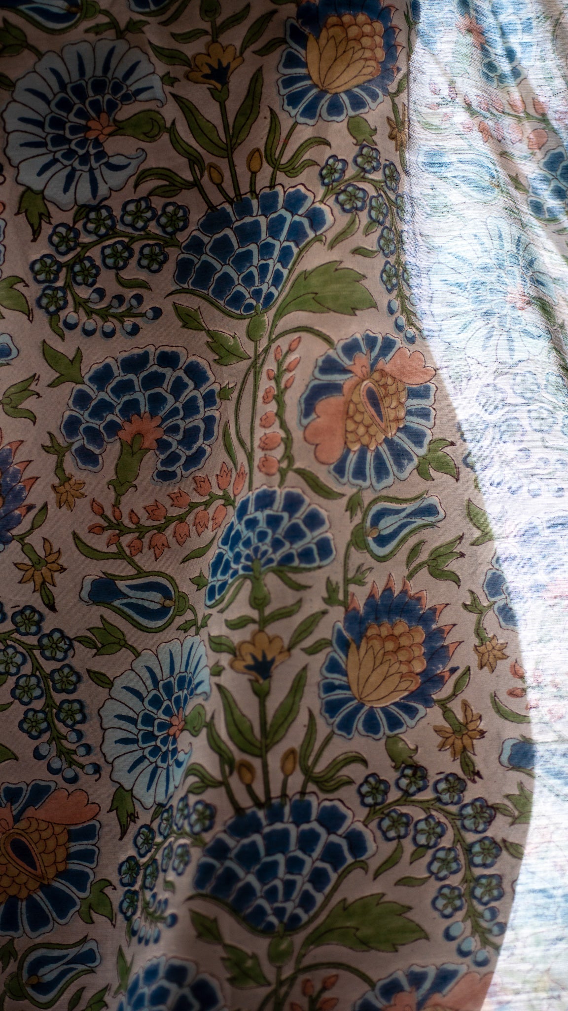 Vestido LA PLAGE  Chanderi Silk Block Print