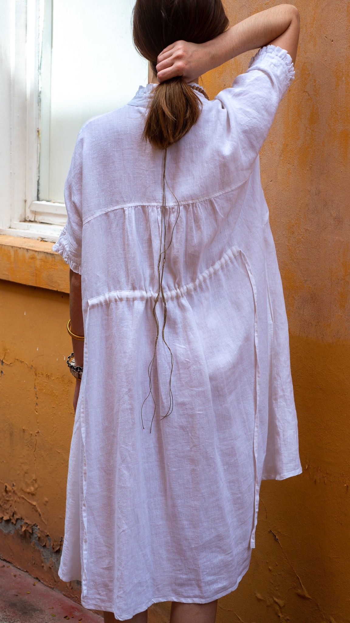 PUGLIA White Linen Chemise