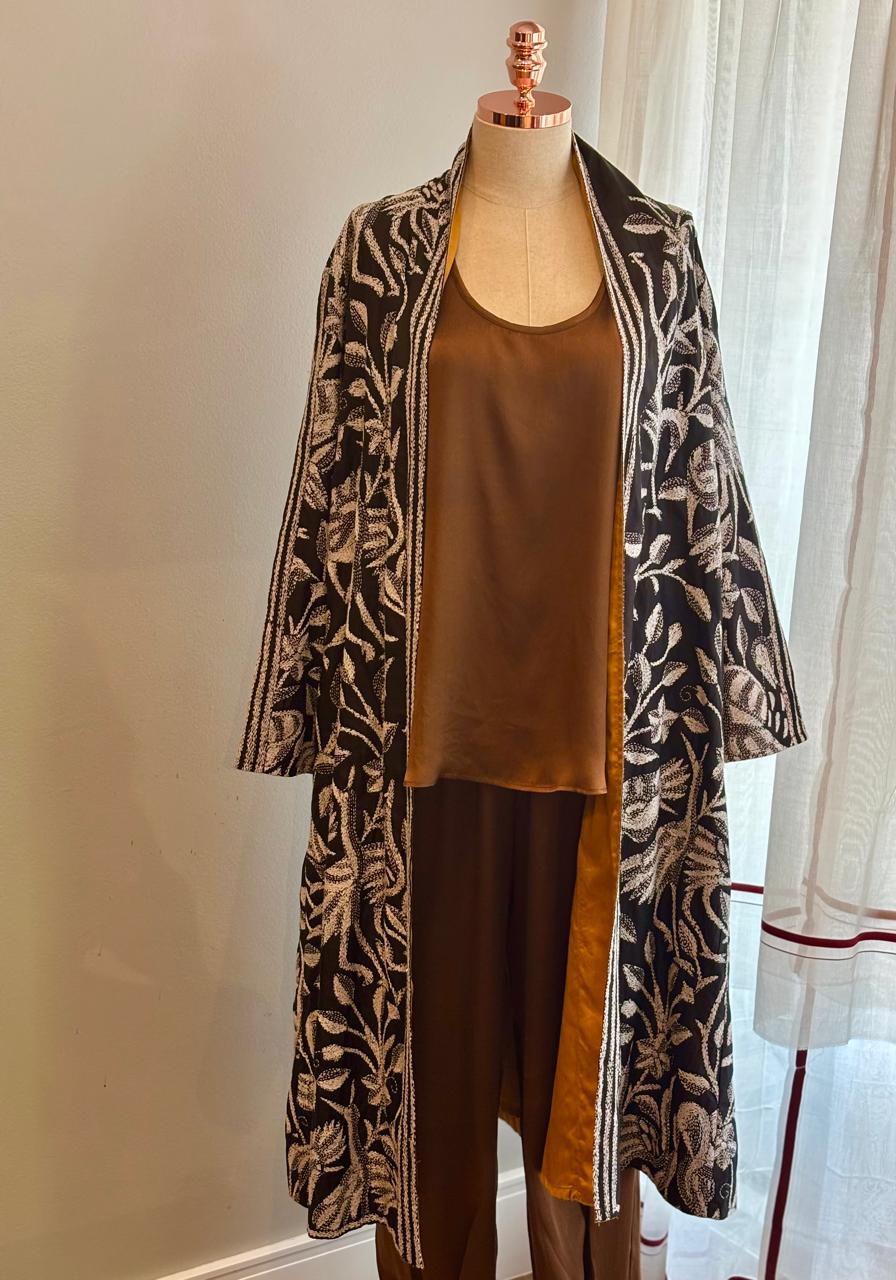 Overcoat KHANTA Seda Bordado